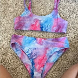 SHEIN Multicolor Tie-Dye Bikini